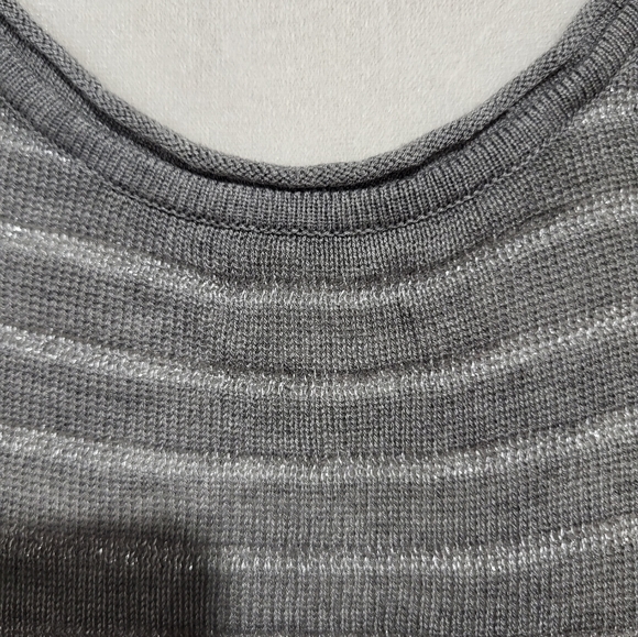 Lane Bryant Metallic Striped Cropped Sweater - Picture 7 of 11